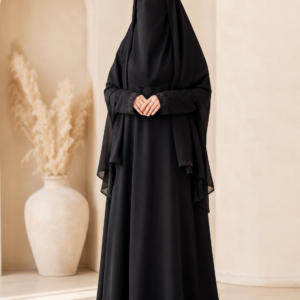 Minimal Black Everyday Abaya